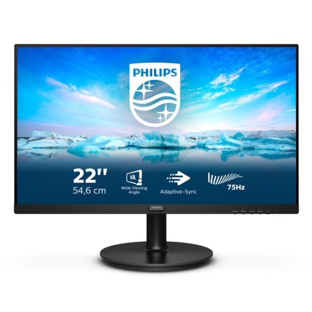 Philips - V Line 222V8LA/00 pantalla para PC 54,6 cm (21.5") 1920 x 1080 Pixeles Full HD LCD Negro