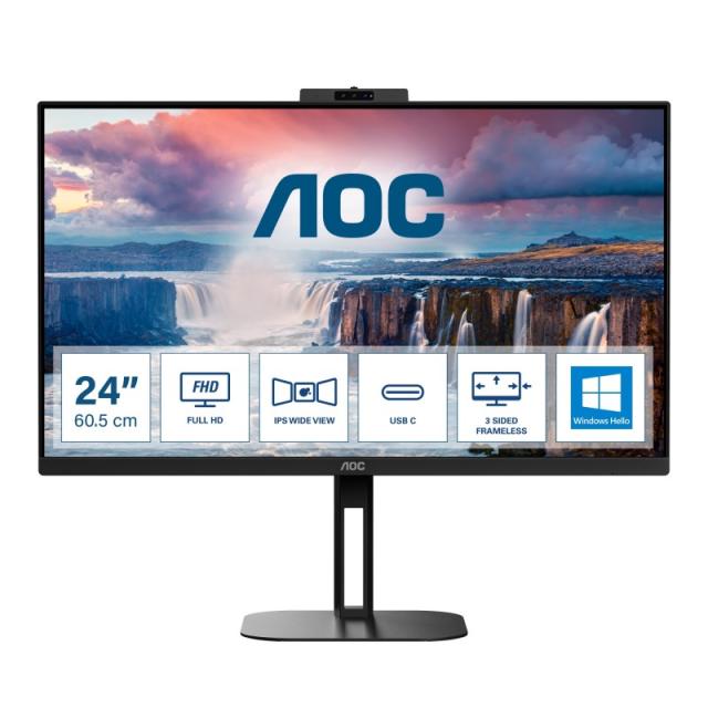 AOC - V5 24V5CW/BK pantalla para PC 60,5 cm (23.8") 1920 x 1080 Pixeles Full HD LED Negro