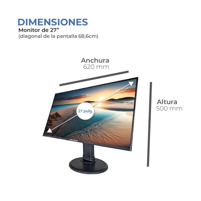 PUNTO INFORMÁTICO - PiP2700V pantalla para PC 68,6 cm (27") 1920 x 1080 Pixeles Full HD LED Negro