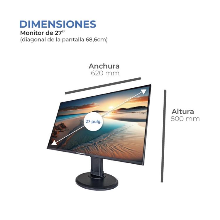 PUNTO INFORMÁTICO - PiP2700V pantalla para PC 68,6 cm (27") 1920 x 1080 Pixeles Full HD LED Negro