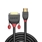 Lindy - 36272 adaptador de cable de vídeo 2 m HDMI tipo A (Estándar) DVI-D Negro