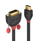 Lindy - 36272 adaptador de cable de vídeo 2 m HDMI tipo A (Estándar) DVI-D Negro