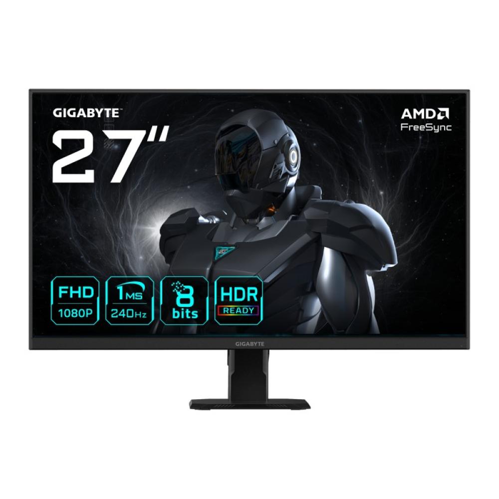 GIGABYTE - GS27F2 27" Monitor de Juego FHD - 1920 x 1080, 240Hz, 1ms, 300 cd/m², FreeSync, HDR Ready, HDMI 2.0, Displayport 1.4