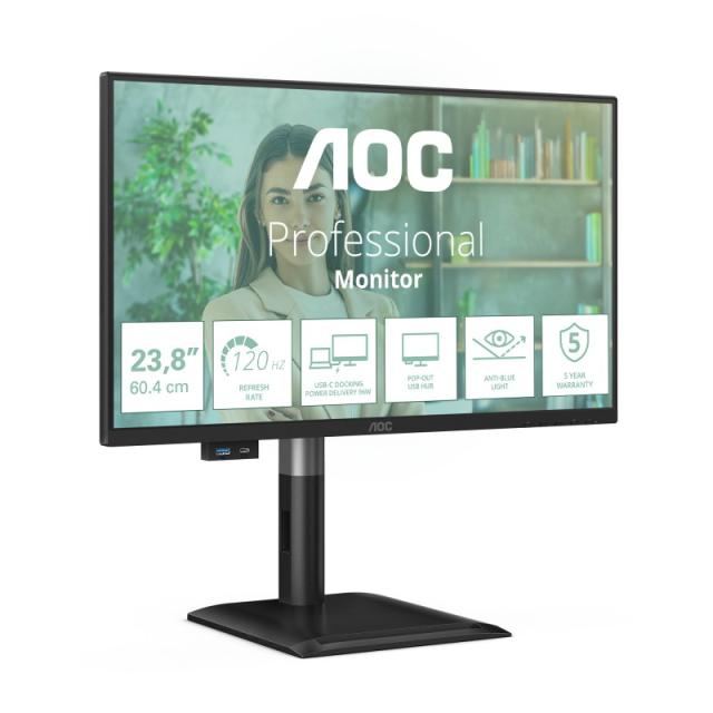 AOC - 24P4CV pantalla para PC 60,5 cm (23.8") 1920 x 1080 Pixeles Full HD LED Negro