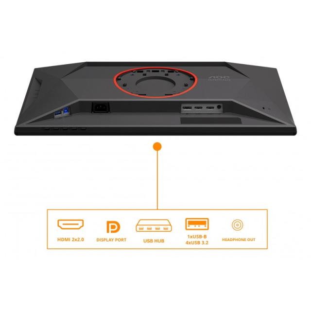 AOC - G4 25G4KUR pantalla para PC 62,2 cm (24.5") 1920 x 1080 Pixeles Full HD LED Negro, Rojo