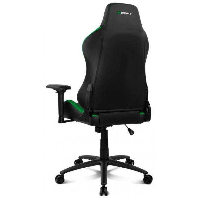 DRIFT - DR250 Silla para videojuegos de PC Asiento acolchado tapizado Negro, Verde