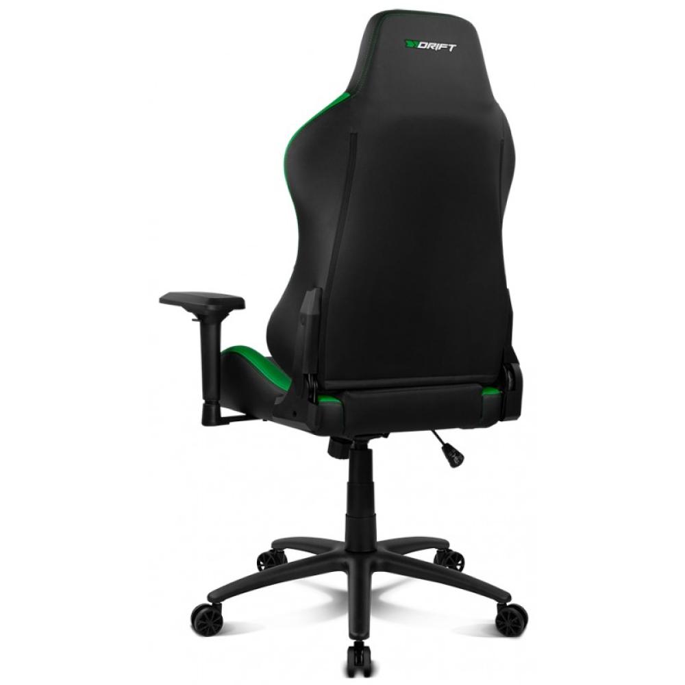 DRIFT - DR250 Silla para videojuegos de PC Asiento acolchado tapizado Negro, Verde