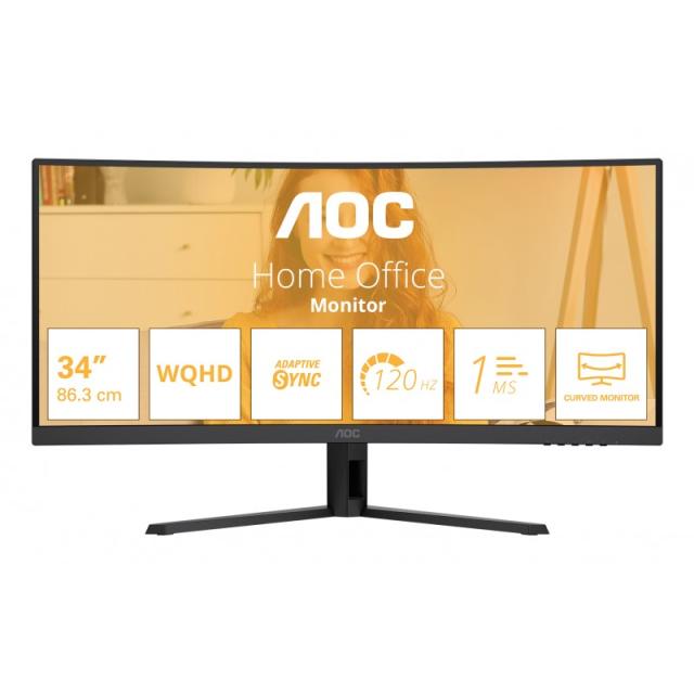 AOC - B3 CU34B3E pantalla para PC 86,4 cm (34") 3440 x 1440 Pixeles Wide Quad HD LED Negro