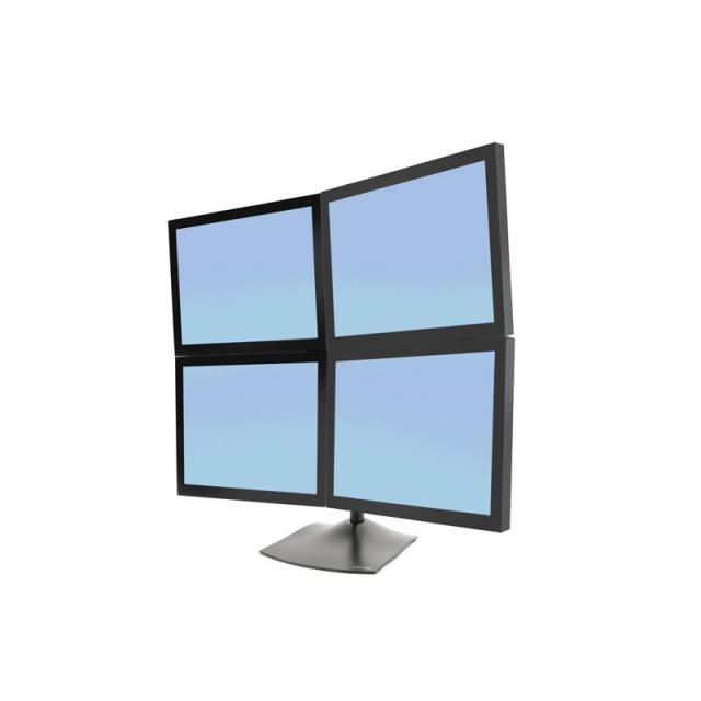 Ergotron - DS Series DS100 Quad Monitor Desk Stand 61 cm (24") Escritorio Negro
