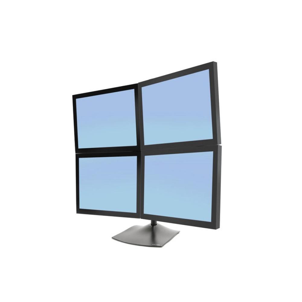 Ergotron - DS Series DS100 Quad Monitor Desk Stand 61 cm (24") Escritorio Negro