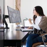 Ergotron - HX Series 45-475-224 soporte para monitor 124,5 cm (49") Escritorio Negro