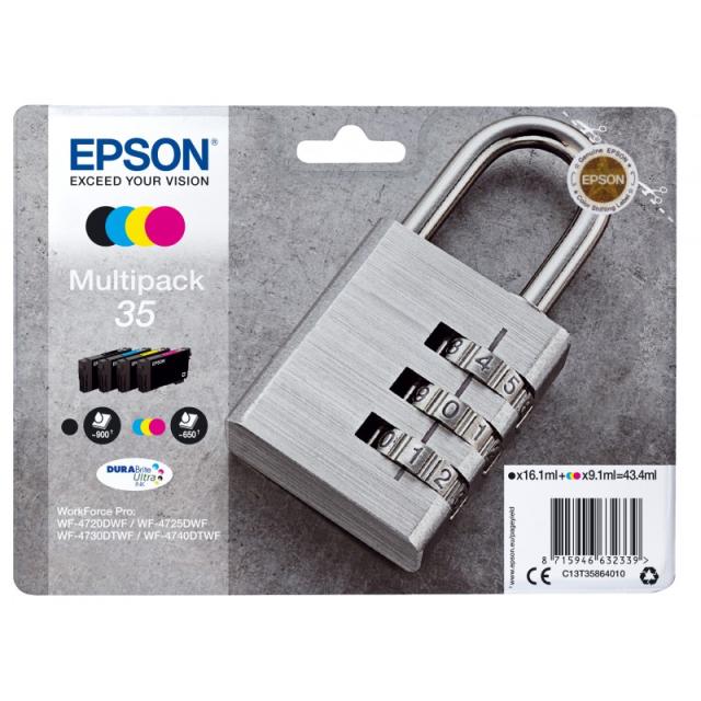 Epson - Padlock Multipack 4-colours 35 DURABrite Ultra Ink