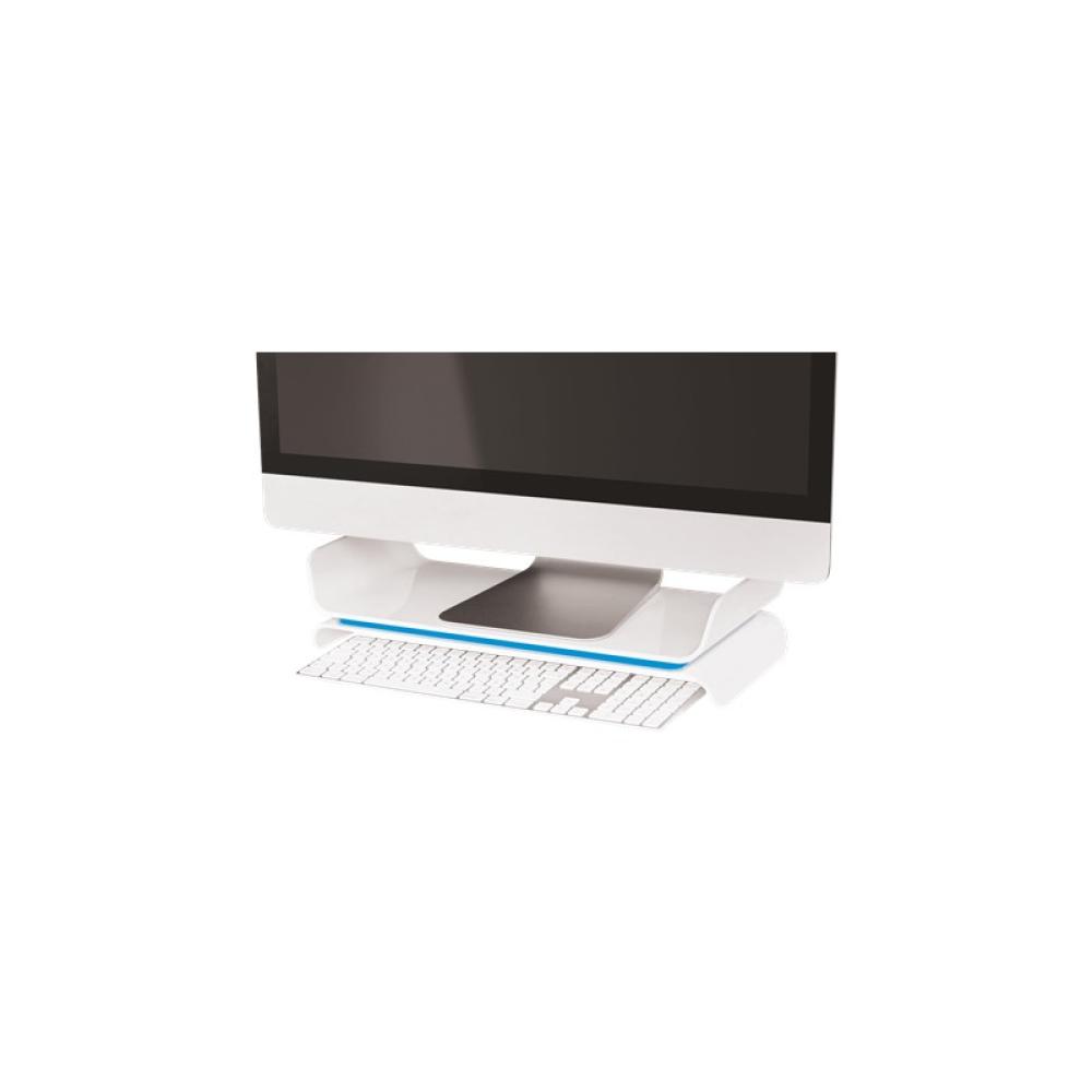 Leitz - 65040036 soporte para monitor 68,6 cm (27") Escritorio Azul, Blanco