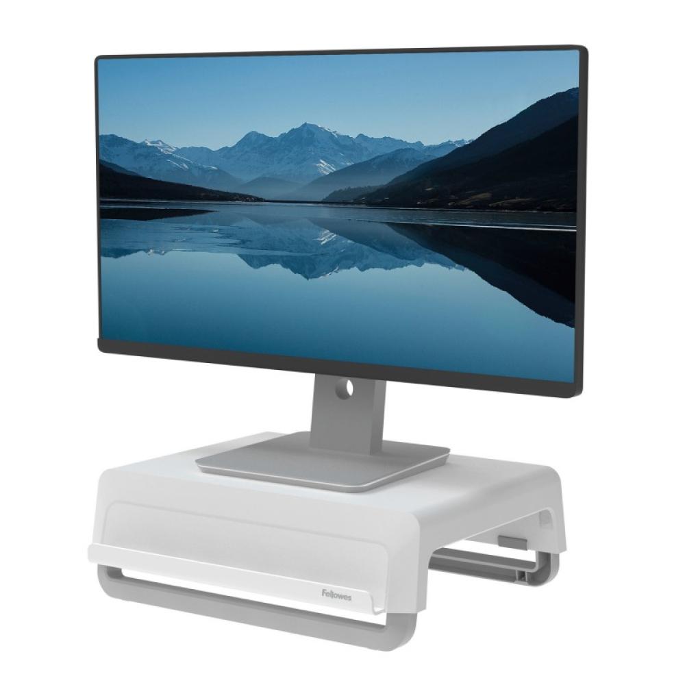 Fellowes - 100016561 soporte para monitor Escritorio Gris, Blanco