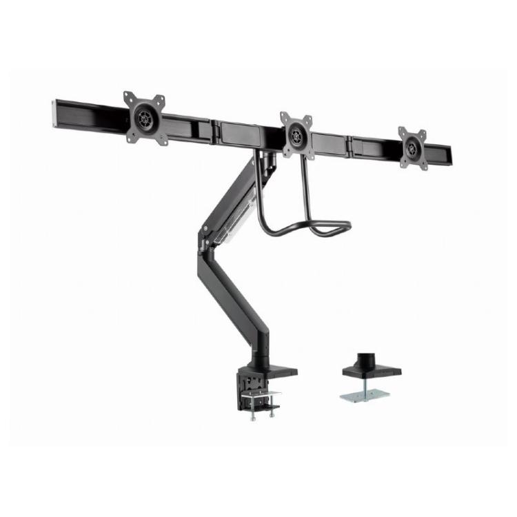 Gembird - MA-DA3-03 soporte para monitor 68,6 cm (27") Escritorio Negro
