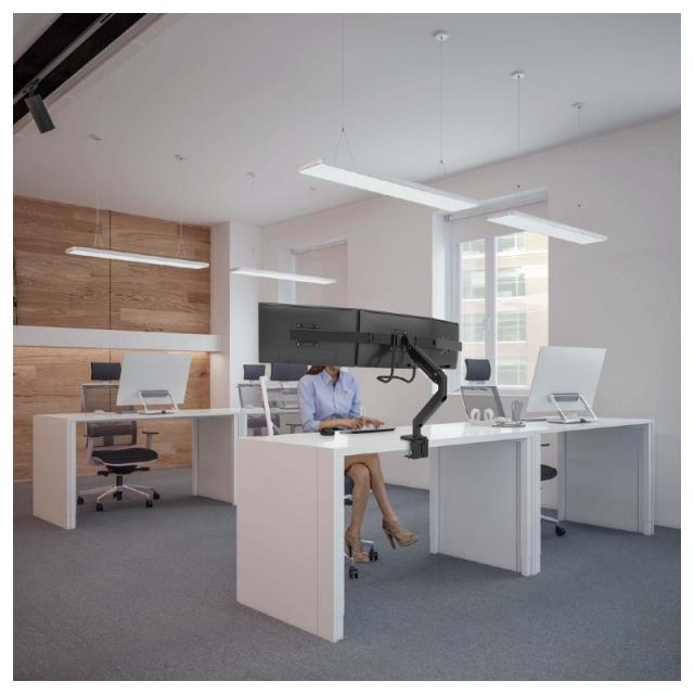 Gembird - MA-DA3-03 soporte para monitor 68,6 cm (27") Escritorio Negro