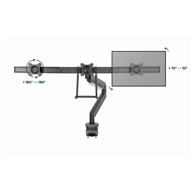 Gembird - MA-DA3-03 soporte para monitor 68,6 cm (27") Escritorio Negro