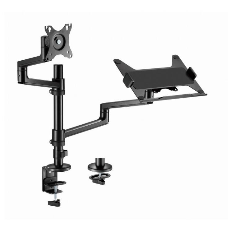 Gembird - MA-DA-04 soporte para monitor 81,3 cm (32") Escritorio Negro