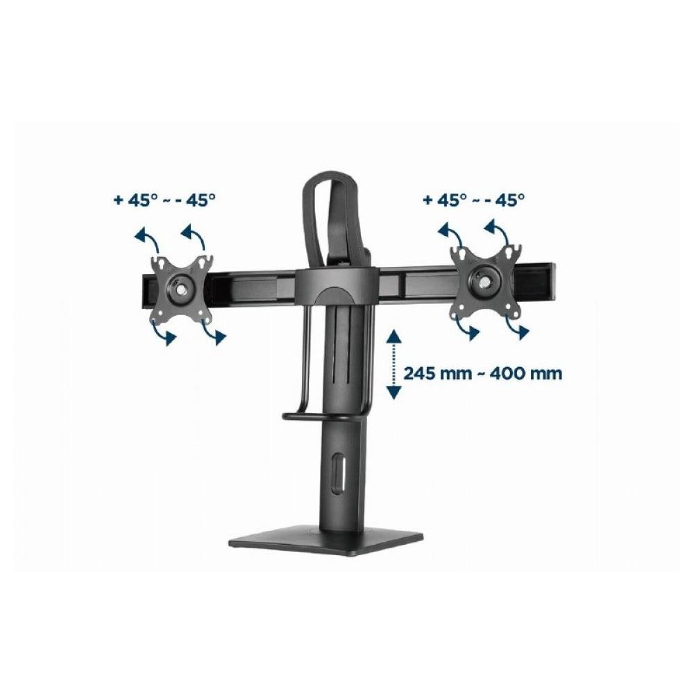 Gembird - MS-D2-01 soporte para monitor 68,6 cm (27") Escritorio Negro