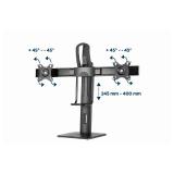 Gembird - MS-D2-01 soporte para monitor 68,6 cm (27") Escritorio Negro