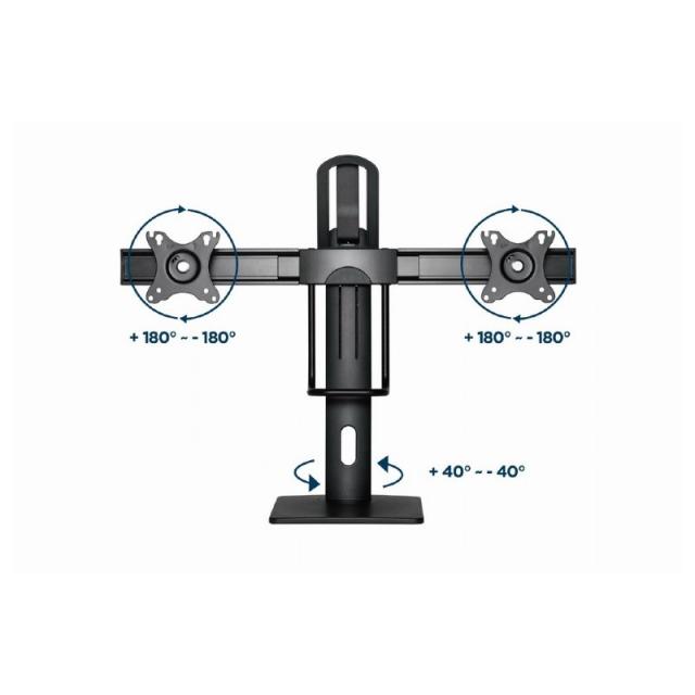 Gembird - MS-D2-01 soporte para monitor 68,6 cm (27") Escritorio Negro