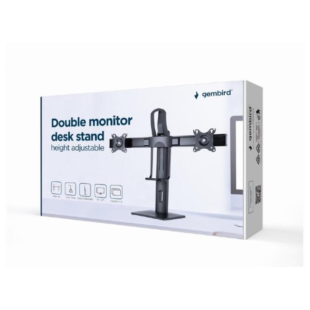 Gembird - MS-D2-01 soporte para monitor 68,6 cm (27") Escritorio Negro