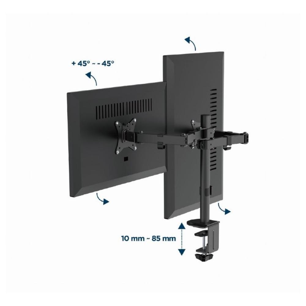 Gembird - MA-D2-03 soporte para monitor 81,3 cm (32") Escritorio Negro