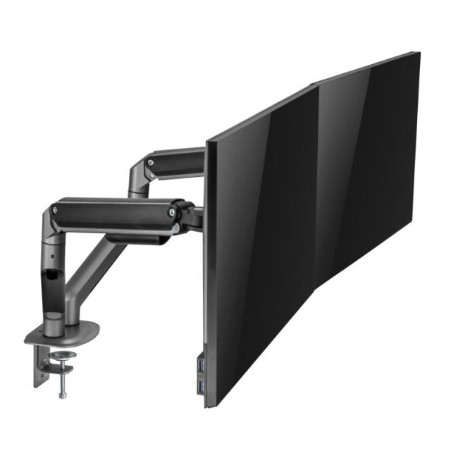 Gembird - MA-DA2-05 soporte para monitor 81,3 cm (32") Escritorio Gris