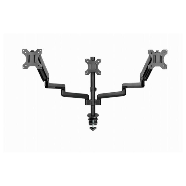 Gembird - MA-DA3-01 soporte para monitor 68,6 cm (27") Escritorio Negro