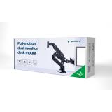 Gembird - MA-DA2-03 soporte para monitor 88,9 cm (35") Escritorio Negro