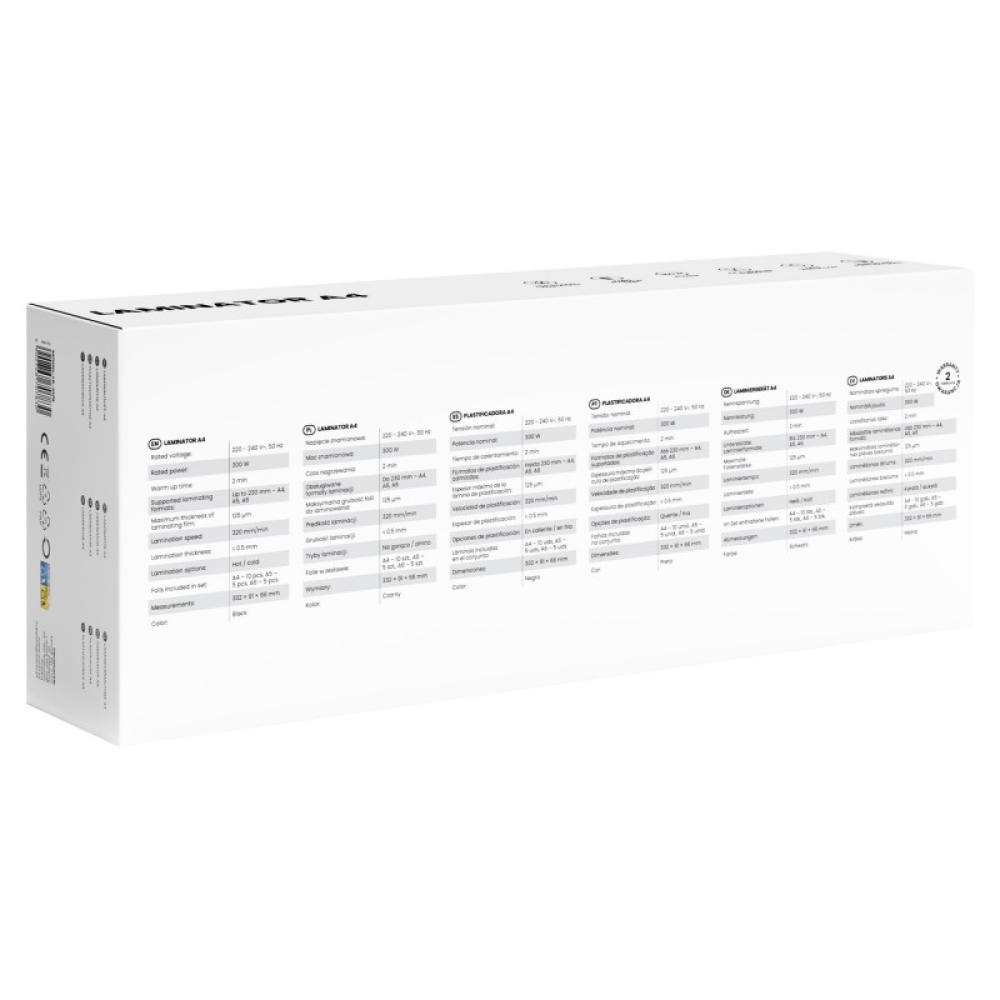 Savio - LR-01/B laminador Plastificadora en frío/caliente 320 mm/min Negro