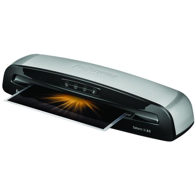 Fellowes - Saturn 3i Plastificadora en frío/caliente 300 mm/min Negro, Plata