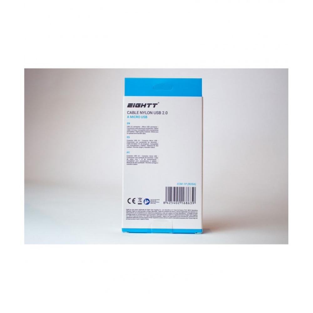 Eightt - ECM-1P cable USB USB 2.0 1 m USB A Micro-USB B Rosa