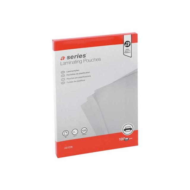 A - SERIES - PAQ. 100 FUNDAS PLASTIFICAR A-SERIES 125MIC A4
