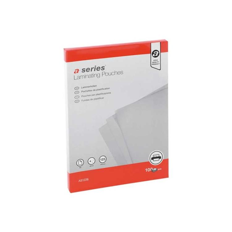 A - SERIES - PAQ. 100 FUNDAS PLASTIFICAR A-SERIES 125MIC A4