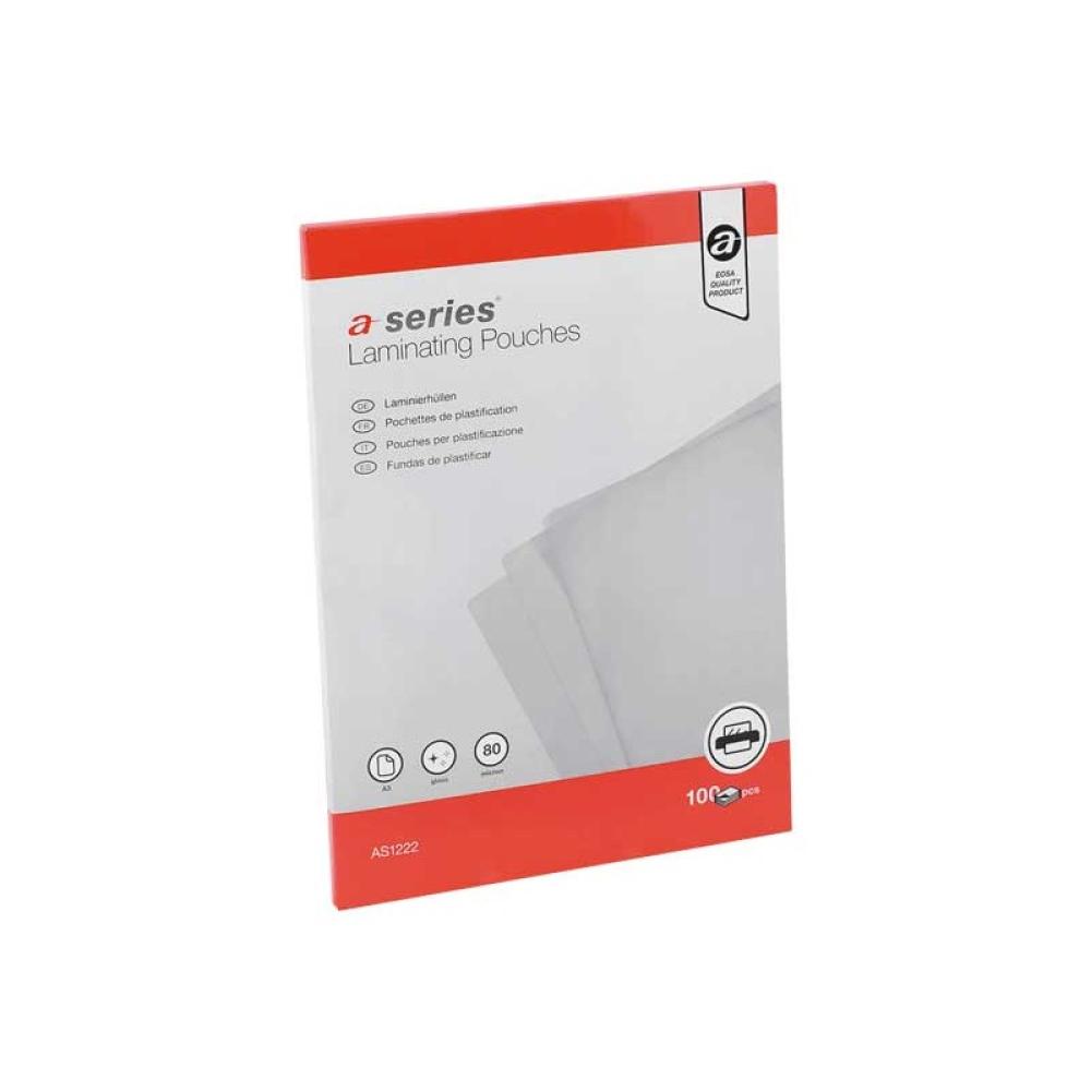 A - SERIES - PAQ. 100 FUNDAS PLASTIFICAR A-SERIES 80MIC A3