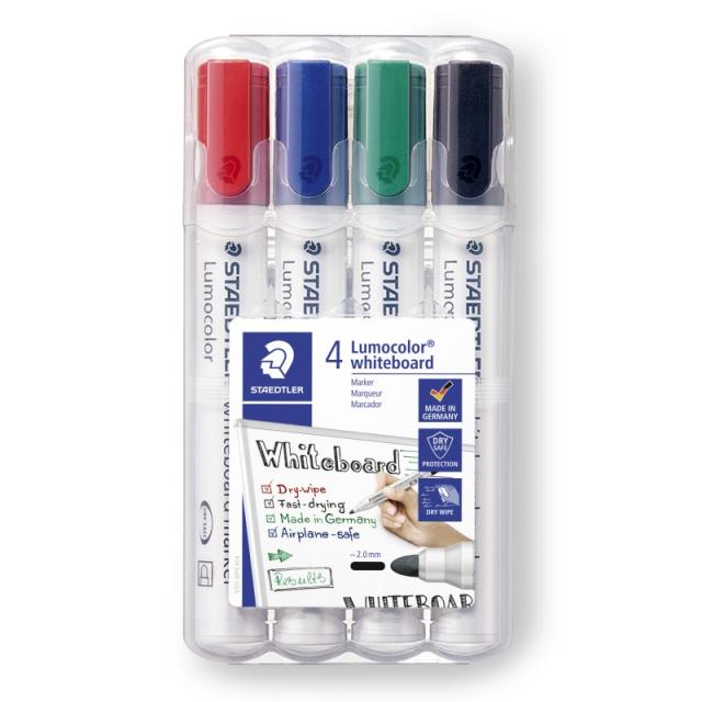 Staedtler - Lumocolor marcador 4 pieza(s) Punta redonda Negro, Azul, Verde, Rojo