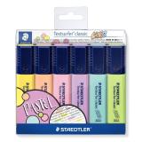 Staedtler - 364 C marcador 6 pieza(s) Punta de cincel Cal, Menta, Melocotón, Rosa, Violeta, Amarillo