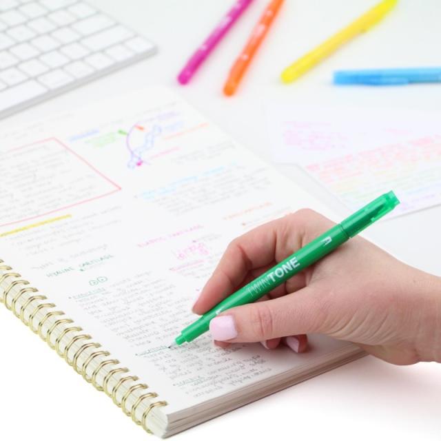 Tombow - TwinTone marcador 12 pieza(s) Punta redonda/fina Multicolor