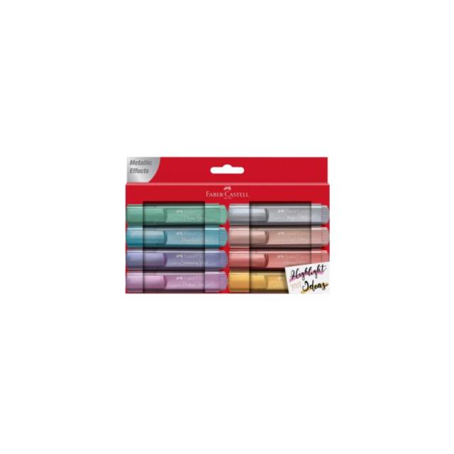 Faber-Castell - TL 46 marcador 8 pieza(s) Punta de cincel Azul, Marrón, Gris, Rosa, Turquesa, Violeta