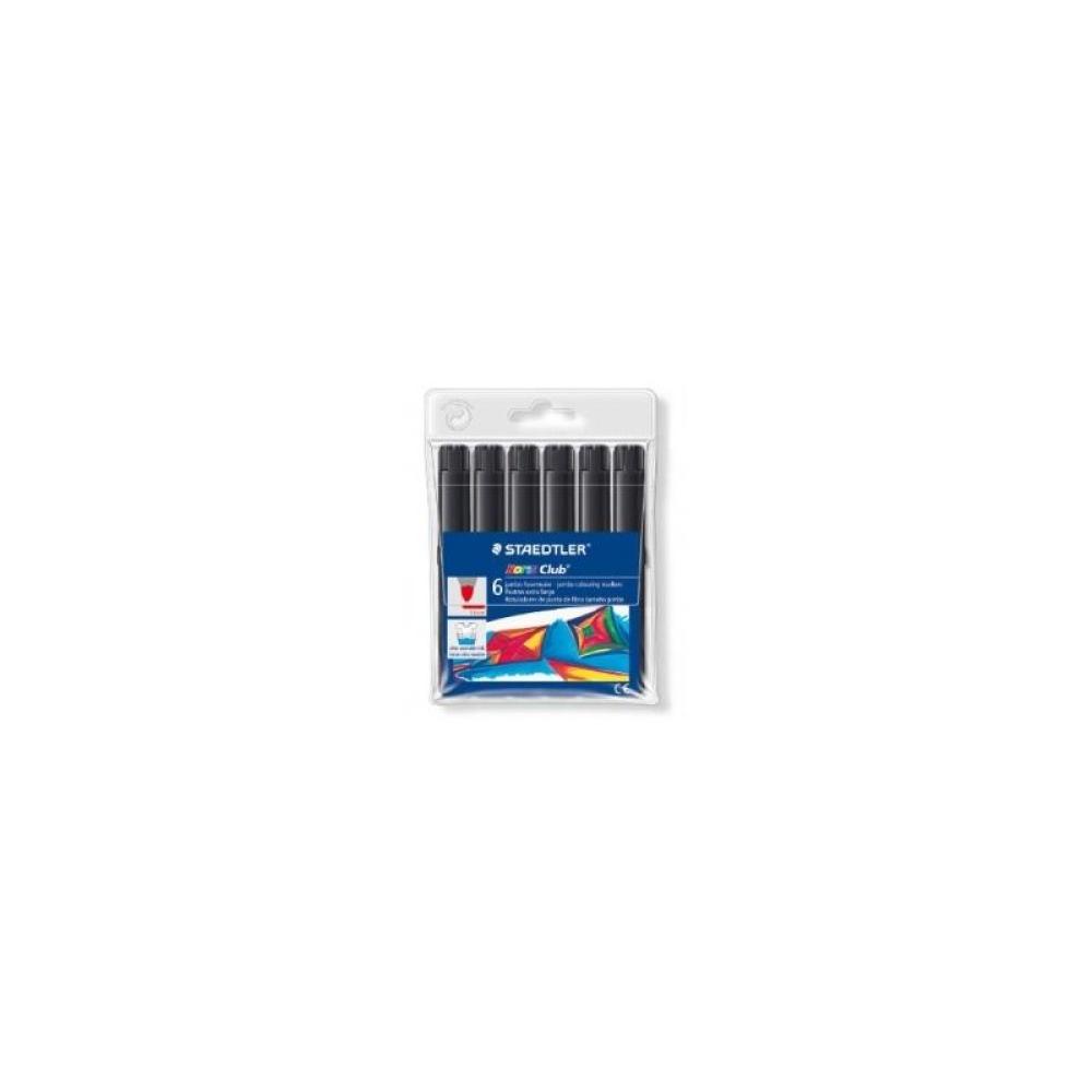 Staedtler - Noris Club marcador 6 pieza(s) Negro