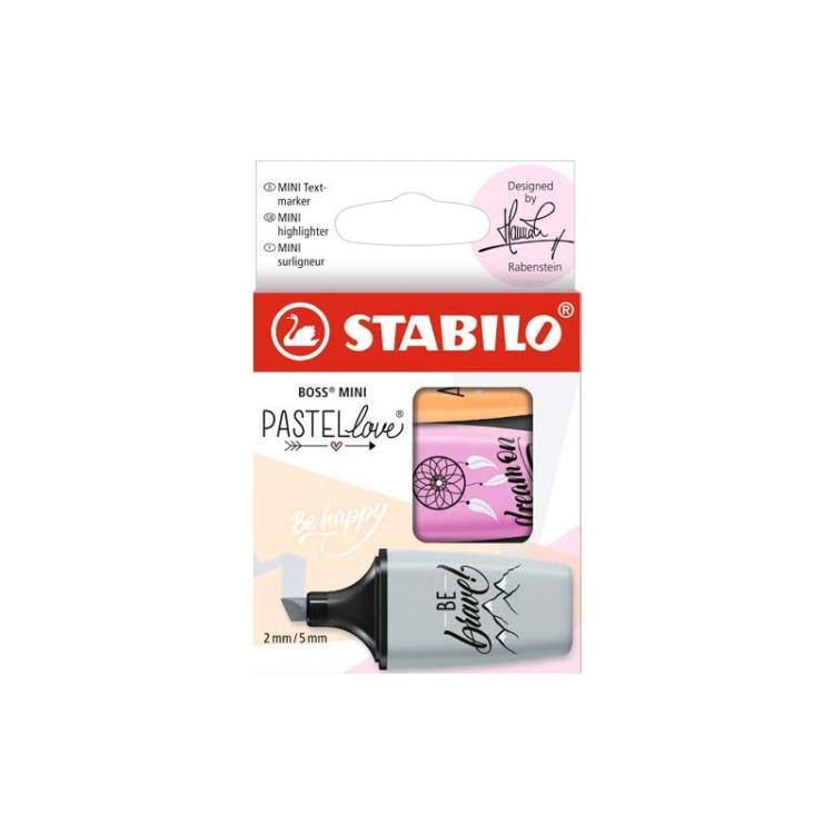 STABILO - BOSS MINI Pastellove Edition 2.0 marcador 3 pieza(s) Fucsia, Gris, Naranja