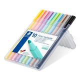 Staedtler - 362 C marcador 10 pieza(s) Punta redonda Negro, Marrón, Azul claro, Gris claro, Cal, Menta, Melocotón, Rosa, Violeta