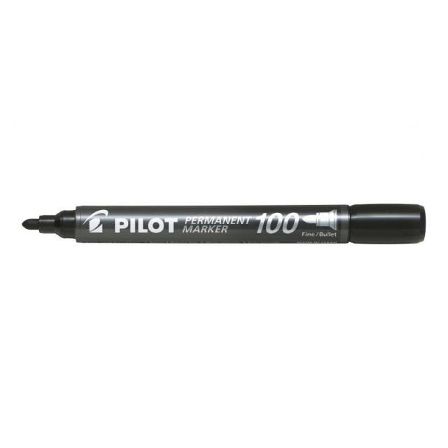 Pilot - Permanent Marker 100 marcador 1 pieza(s) Punta fina Negro