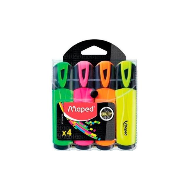 Maped - Fluo''Peps marcador 4 pieza(s) Punta de cincel Colores surtidos