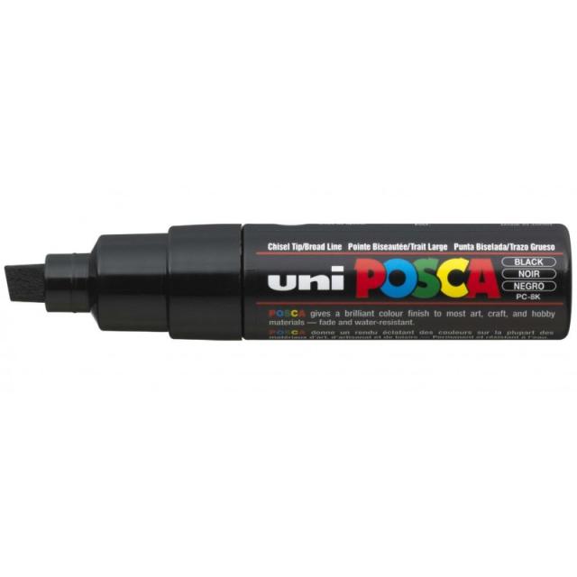 Uni-Ball - Posca PC-8K marcador 1 pieza(s) Punta de cincel Negro 148932000