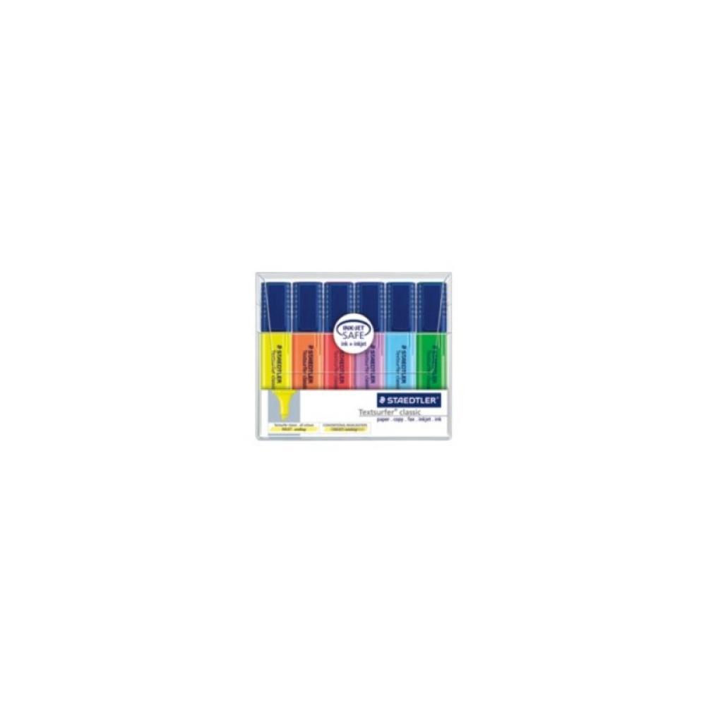 Staedtler - Textsurfer 364 WP6 marcador Punta de cincel Azul, Verde, Naranja, Rosa, Violeta, Amarillo - Pack 5 Unidades - 6 pie