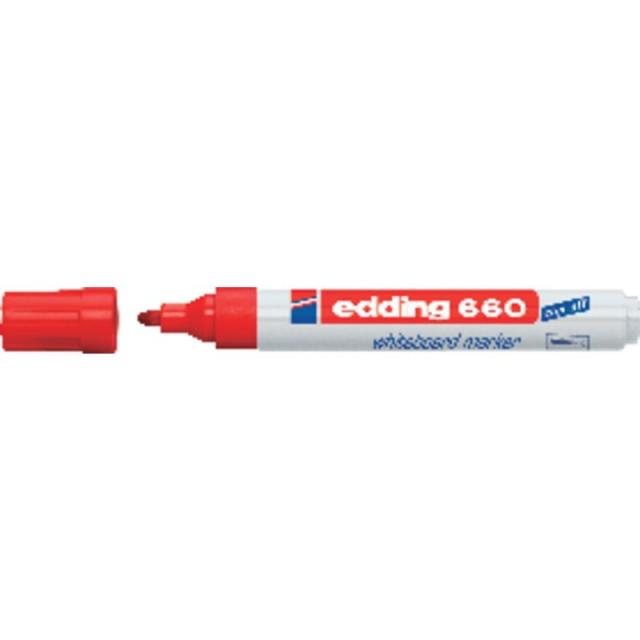 Edding - Pack 10 Unid. EDD MARC PIZARRA BLANCA 660 ROJO 660-02