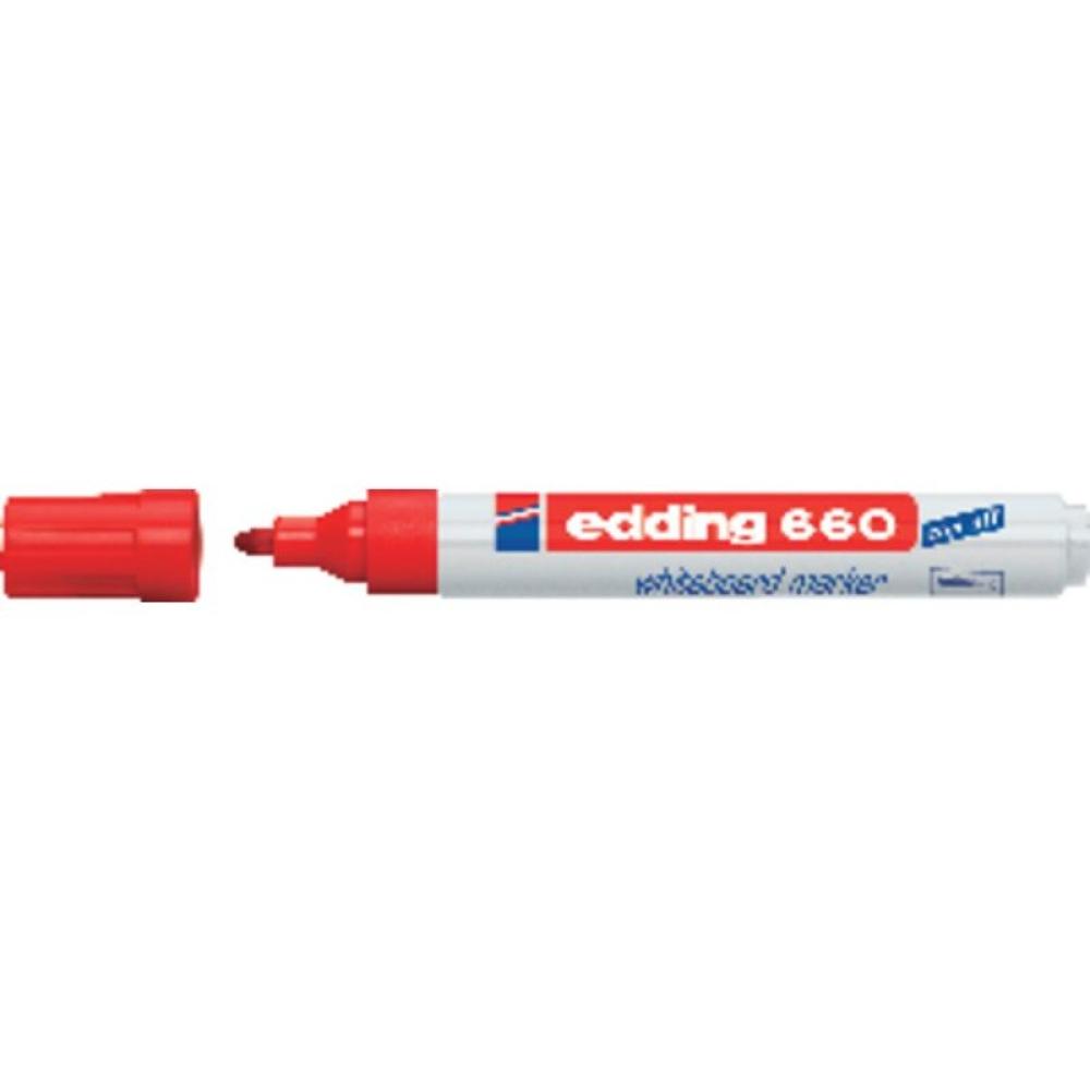 Edding - Pack 10 Unid. EDD MARC PIZARRA BLANCA 660 ROJO 660-02