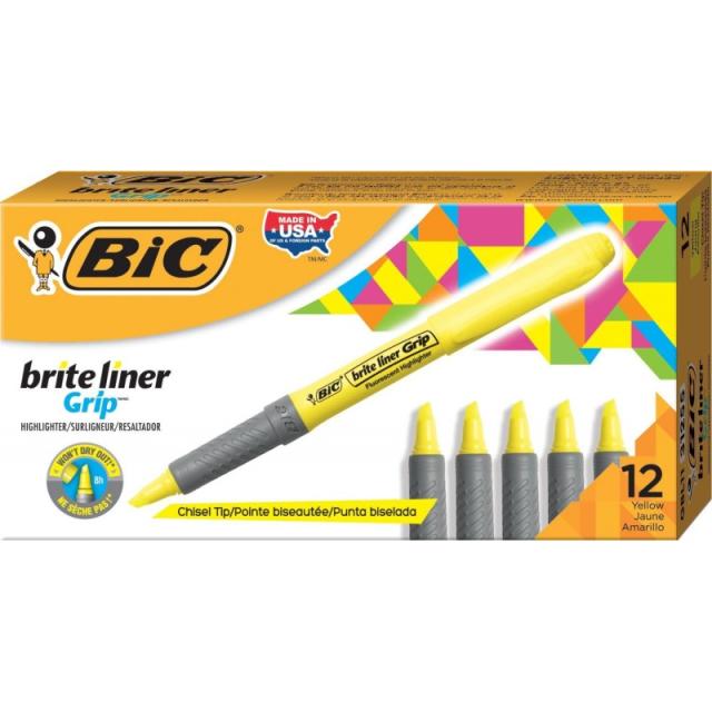BIC - 811935 marcador 1 pieza(s) Punta de cincel Amarillo